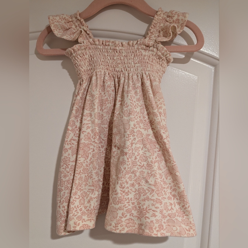 Quincy Mae Floral Cream and Pink Dress